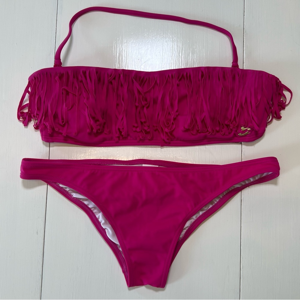 Billabong Two Piece Bikini Set Pink Large